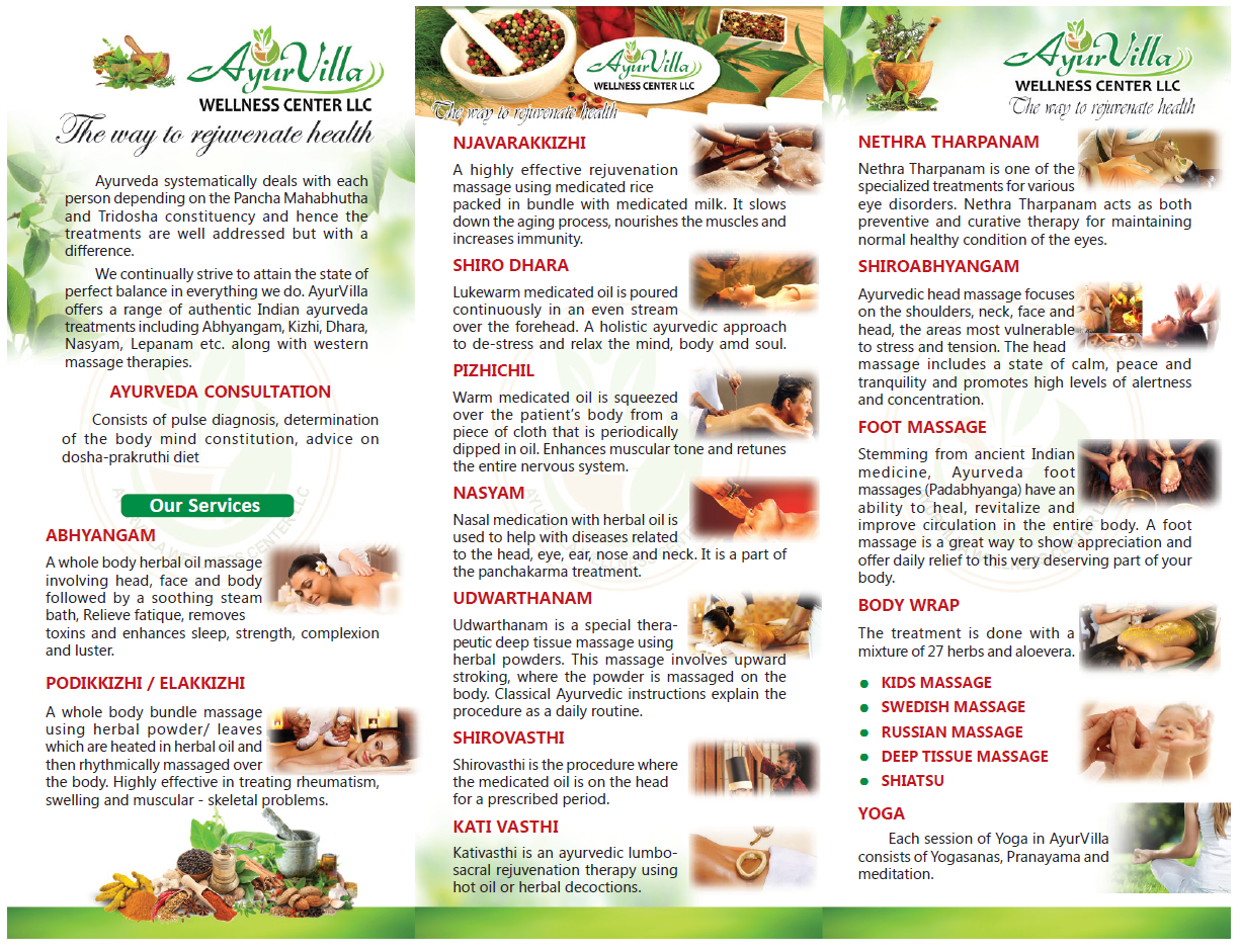 AyurVilla Brochure Back