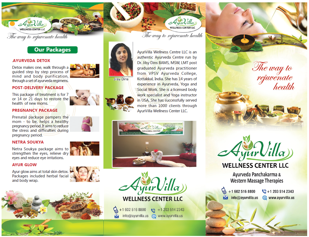 AyurVilla Brochure Front